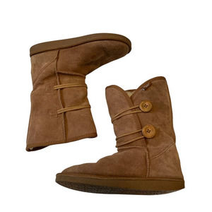 Emu Wool Womens Kate Size 8 Mid-Calf Boots 100% Merino Wool Lining Suede